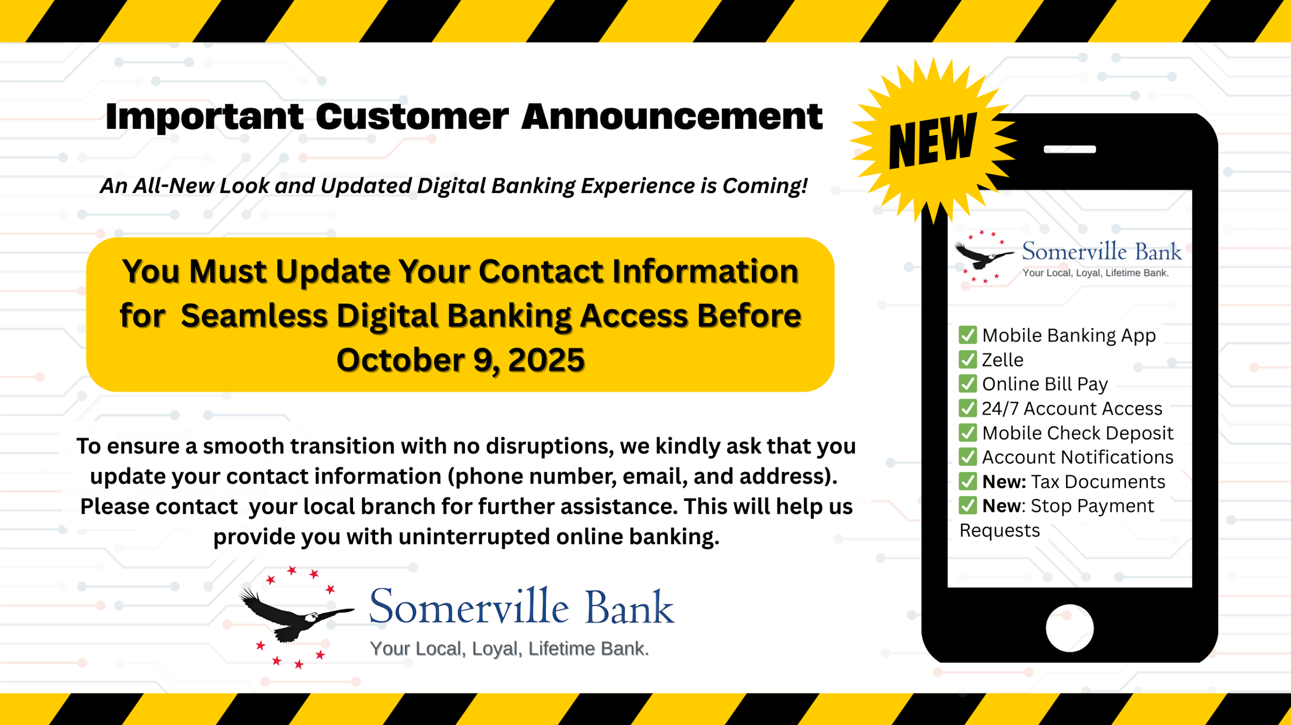 Customer Announcemnt Customer Announcement